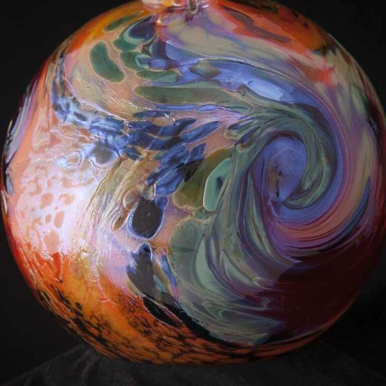 kelly Howard glass float swirl pattern