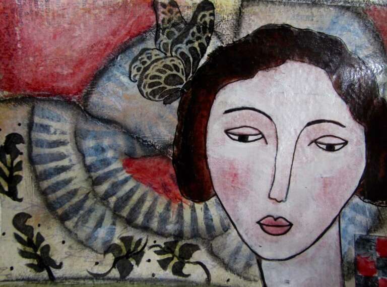 Maria Esther- Sund mixed media painting
